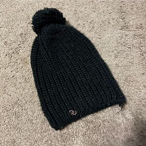 CALIA by Carrie Underwood Black Knit Pom-Pom Hat